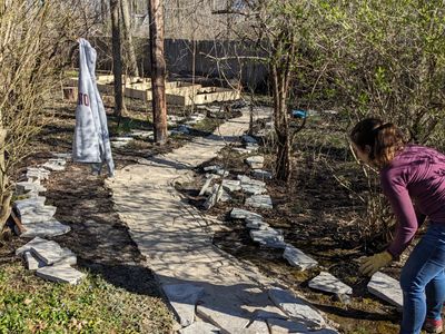 stone path installation